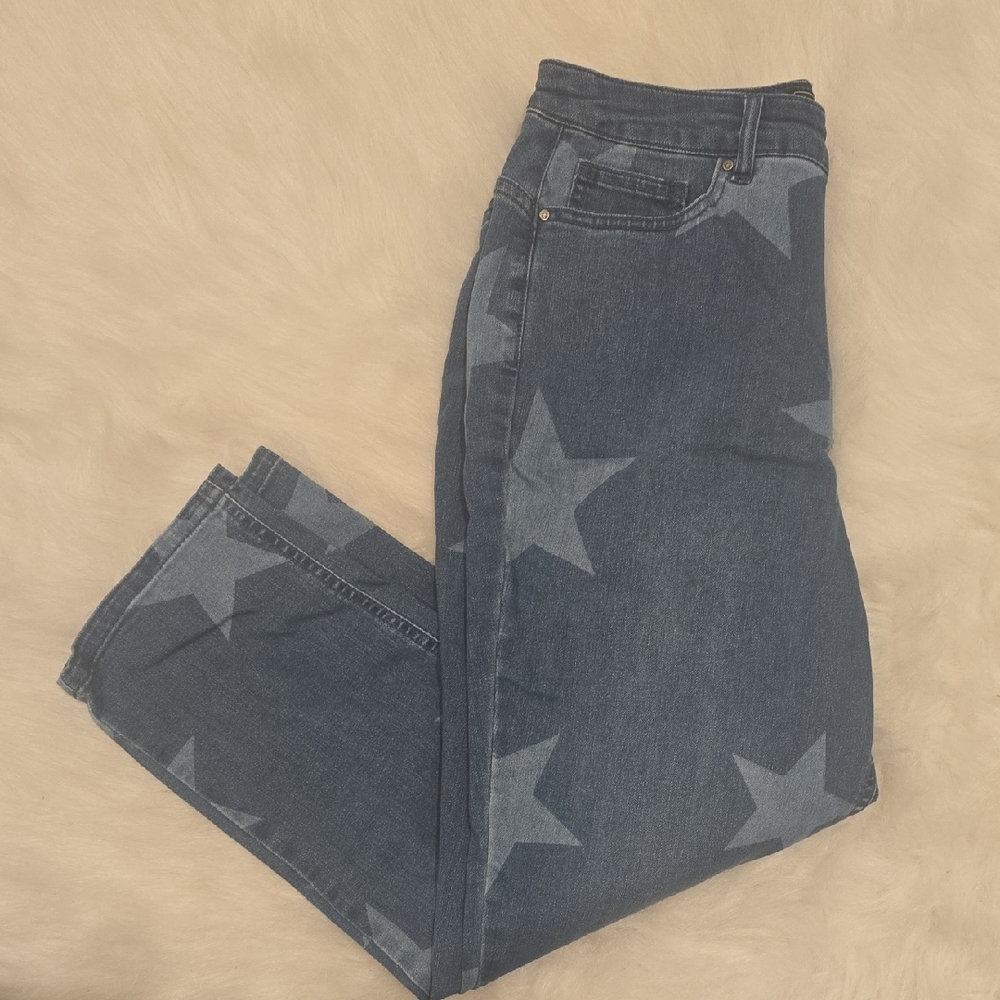 G by Giuliana Blue Star Straight Leg Jeans